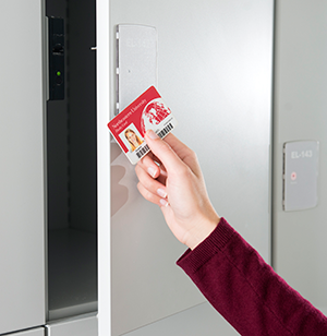 At Northeastern University smart lockers are powered by the existing contactless student ID card
