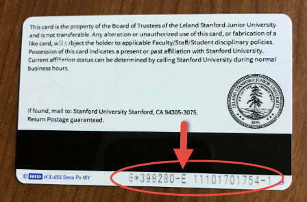 Stanford card 1