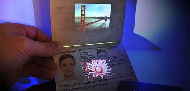UV printing adds covert security features to passports and cards