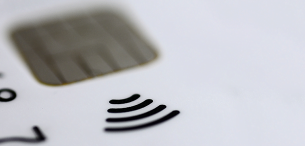 contactless card with symbol