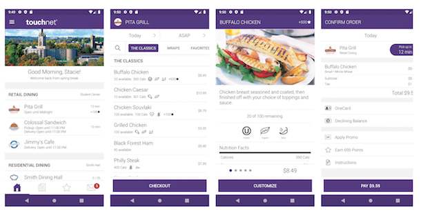 Gettysburg using TouchNet OrderAhead dining app