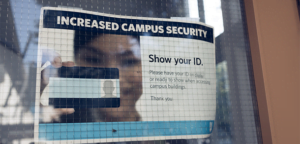 Sign saying show your ID card