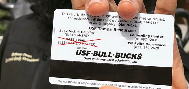 USF ID card back