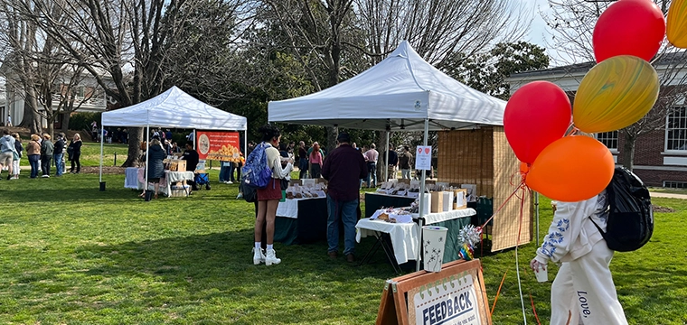 UVA farmers market with Grubhub