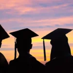 Students wearing mortar boards