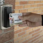 NEMCC campus card at door access reader