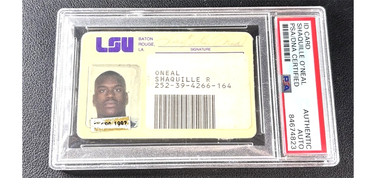 Shaquille O'Neal student ID card