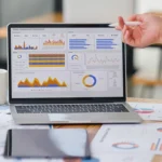 Campus card data research on laptop