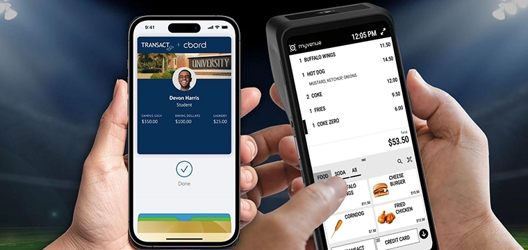 MyVenue POS with Illumia mobile credential on phone