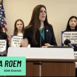Senator Roem supporting Virginia hunger free campus meal swipe bill