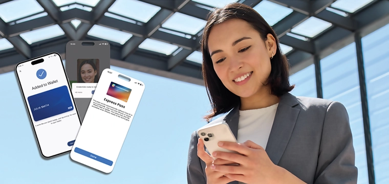 Identity-first infrastructure woman on phone