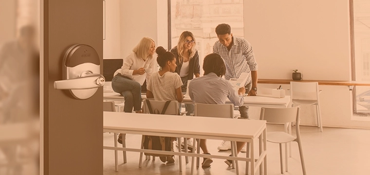 Allegion lock on classroom door