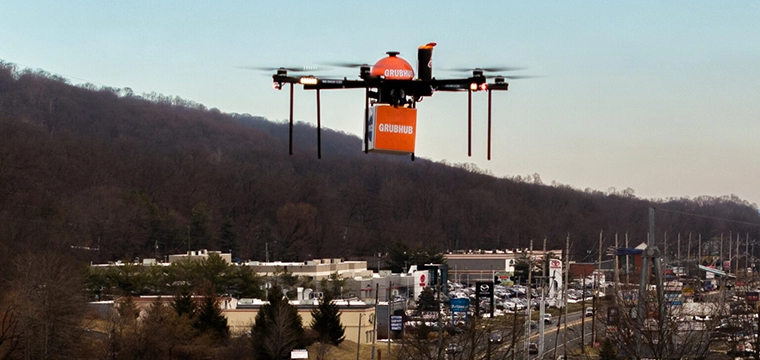 Grubhub drones for campus delivery?