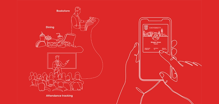 illustration of hand holding phone