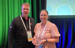 Cassie Bruner, University of Houston, receives the 2026 NACCU Campus Card Champion Award