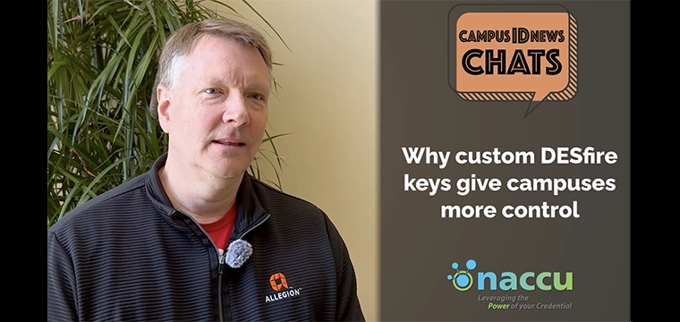 Jeff Koziol, Allegion, talks about custom DESfire keys