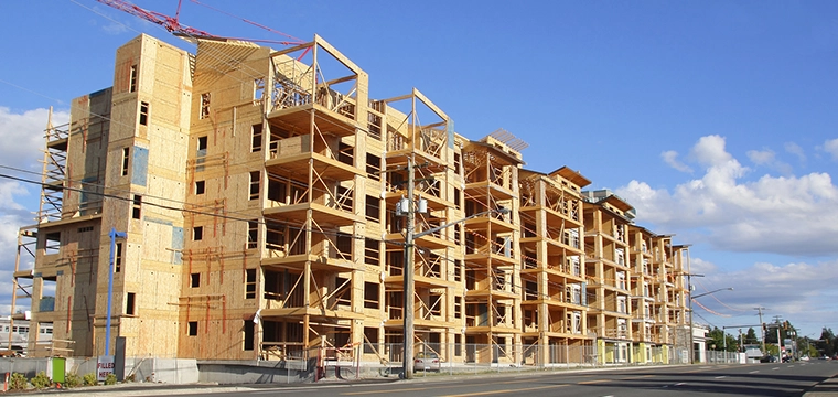P3 residence hall under construction