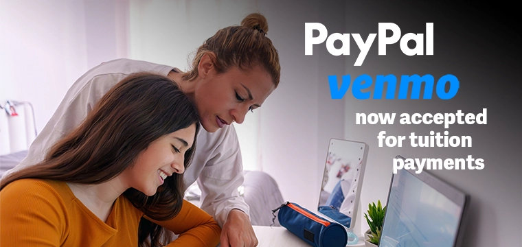 Mother and daughter working at a computer